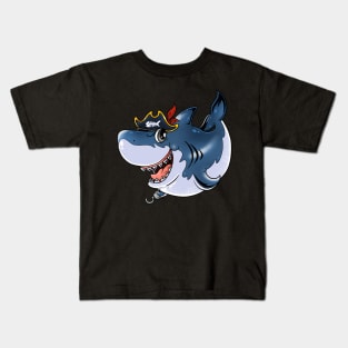 Savage Seafarer: Pirate Shark Design Kids T-Shirt